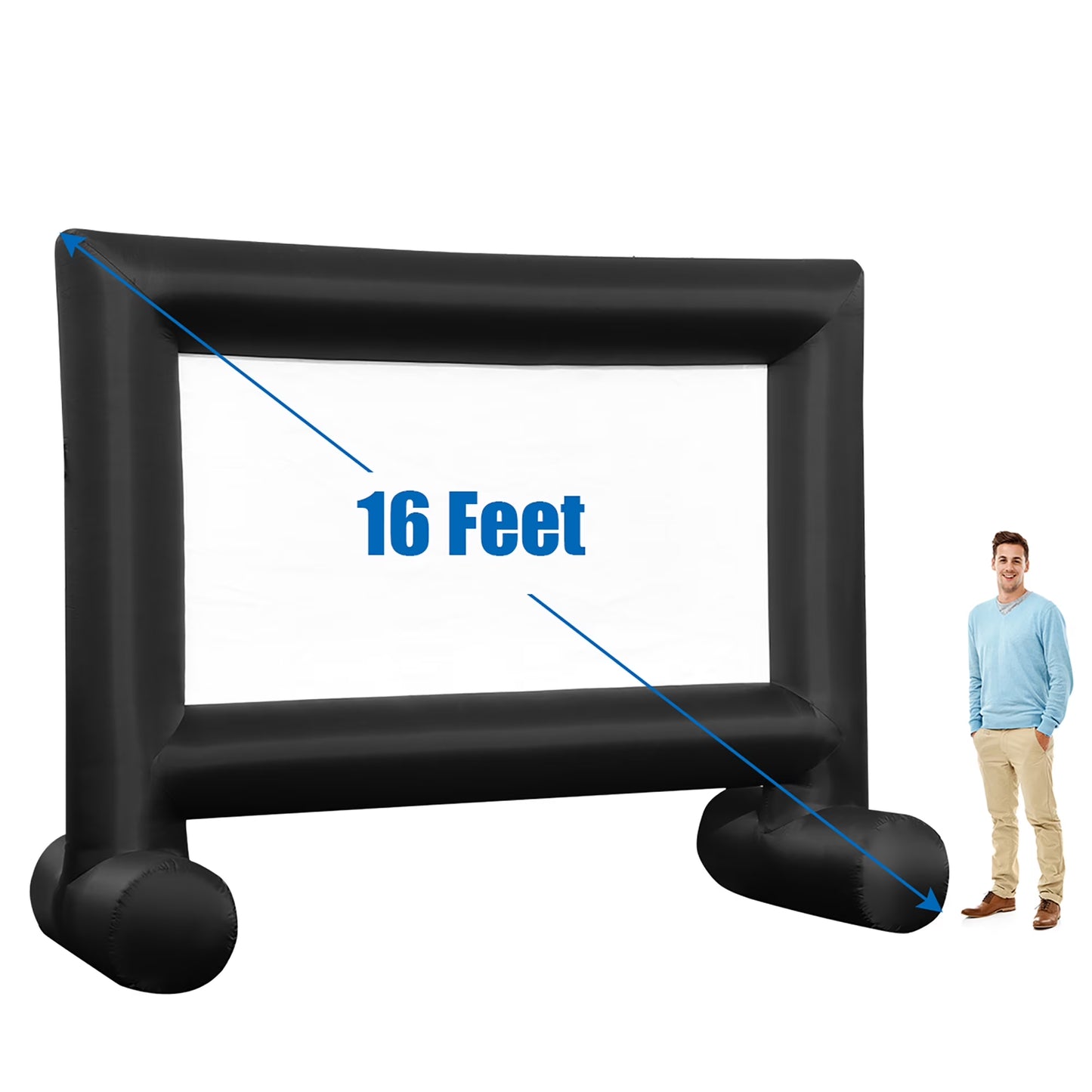 16FT Inflatable Projector Screen Outdoor Home Theater W/ Blower