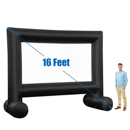 16FT Inflatable Projector Screen Outdoor Home Theater W/ Blower