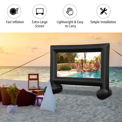 16FT Inflatable Projector Screen Outdoor Home Theater W/ Blower