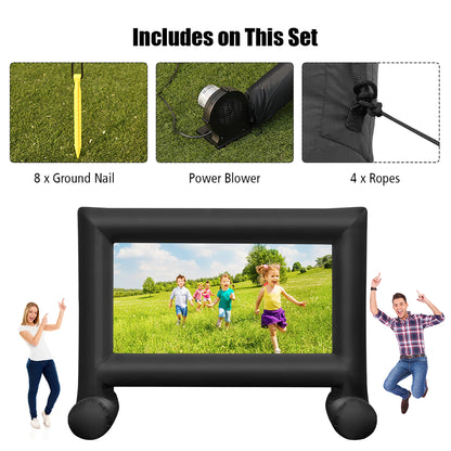 16FT Inflatable Projector Screen Outdoor Home Theater W/ Blower
