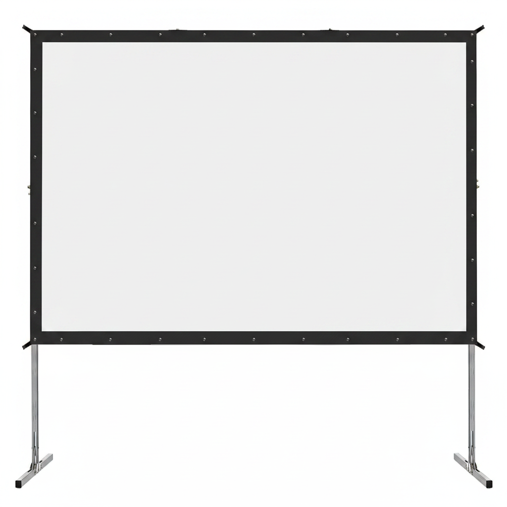 Projector Screen and Stand, 135 Inch Outdoor Movie Screen-Upgraded 3 Layers PVC 16:9 Outdoor Projector Screen,Portable Video Projection Screen with Carrying Bag for Home Theater Backyard