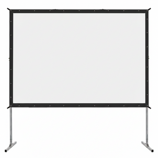 Projector Screen and Stand, 135 Inch Outdoor Movie Screen-Upgraded 3 Layers PVC 16:9 Outdoor Projector Screen,Portable Video Projection Screen with Carrying Bag for Home Theater Backyard